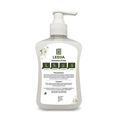 Leeda Jasmine Handwash 200 Ml | Calming Essence, Paraben-Free | Rich Lathering Formula